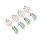 thumbnail image 3 of Clips de papel metálicos con forma de guisante y fresa, antideslizantes, antioxidantes, con caja de almacenamiento para clasificación de archivos, 100 Uds., 3 of 5