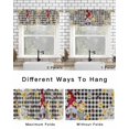 thumbnail image 6 of Gnomes Daisy Kitchen Curtain Valances for Windows Farmhouse Short Curtains, Retro Farmhouse Floral Black Buffalo Plaid Rod Pocket Valance Curtain for Bedroom Cafe Living Room 56"x16", 6 of 8