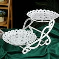 thumbnail image 3 of 2 Tiers Cake Stand, Decoration Snack Display Tray Removable Ornaments Display Rack Cupcake Stand for Restaurant Wedding Party Banquet Round, 3 of 7