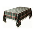 thumbnail image 2 of Christmas Plaid Tablecloth, Classic Tartan Checkered Table Cover with Elegant Drape Wrinkle Resistant Design and Reusable Holiday Style, Christmas Dinner Party Dining Table Restaurant Home Decor, 2 of 7