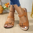 thumbnail image 2 of LTTVQM Walking Sandals for Women Arch Support Orthopedic Platform Open-Toe Casual Sandals Plantar Fasciitis Slip-On Lounge Sport Sandals for Summer Beach Athletic Brown 37(US-6.5), 2 of 5