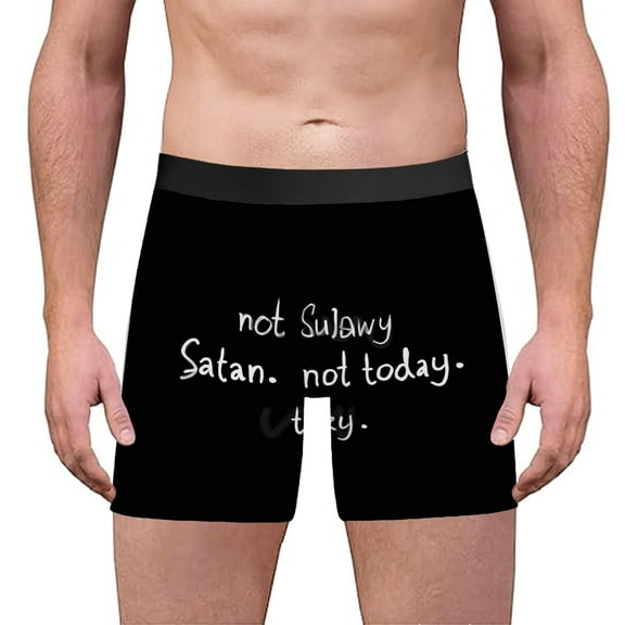 Men's Boxer Briefs with Humorous ' Not Suwayy Not Today ' Print - Fun Novelty Underwear for Gifts and Laughs