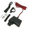 thumbnail image 2 of Cargador de teléfono para motocicleta con adaptador USB dual multifuncional 10-Voltímetro de 24 V con pantalla digital roja para ATV, 2 of 14