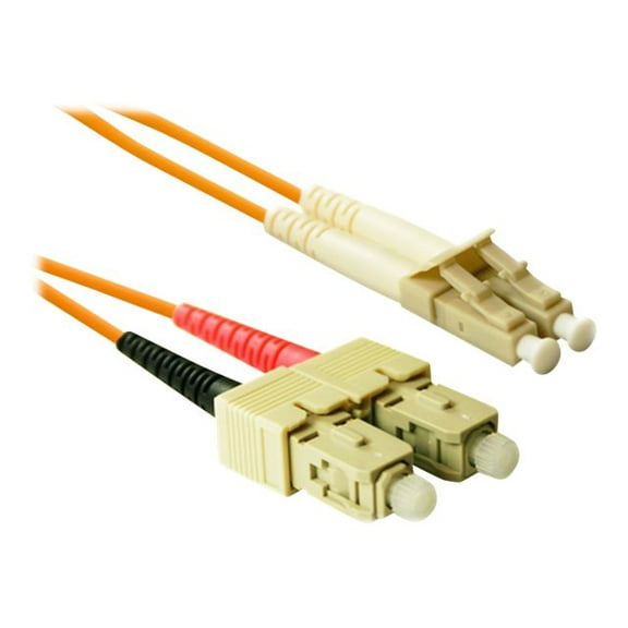 eNet Components - Patch cable - SC multi-mode (M) to LC multi-mode (M) - 3 m - fiber optic - duplex - 62.5 / 125 micron - OM1 - orange