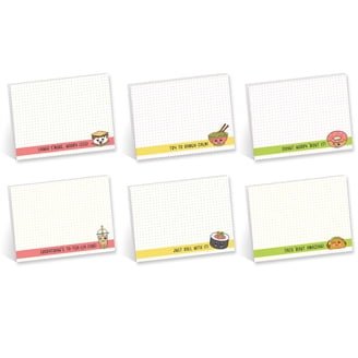 Boho Crystal Magic Sticky Note Set - 6 Pads, 4x3 Inch, Sun & Moon Designs, Made In USA