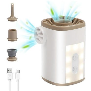 Portable Air Pump Wireless Electric Air Pump with LED Light Rechargeable Battery Air Mattress Pump Ultralight Inflator