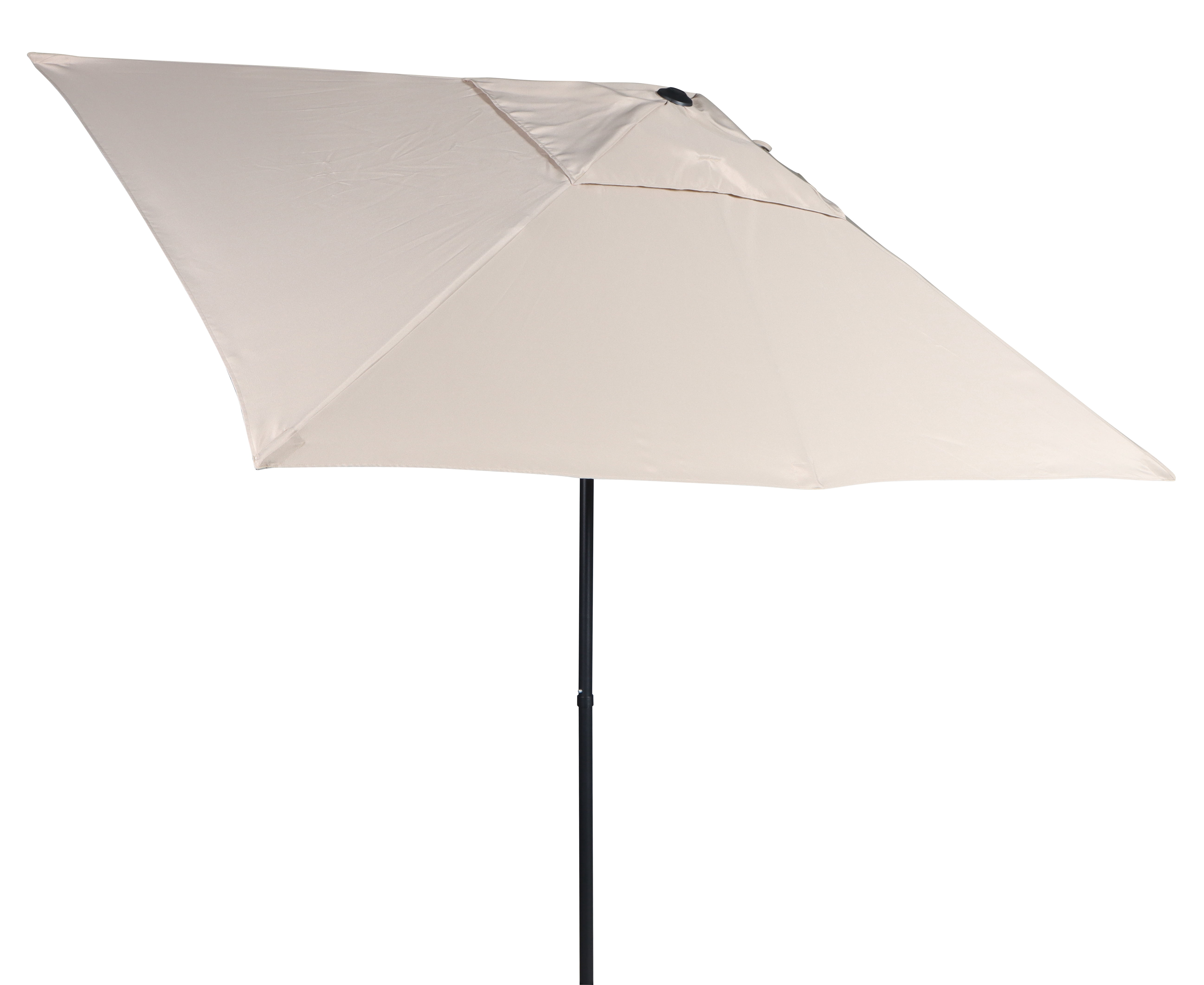 (2 pack) Mainstays 6 x 7.5' Tan Rectangular Patio Push Up Umbrella, Adjustable Tilt