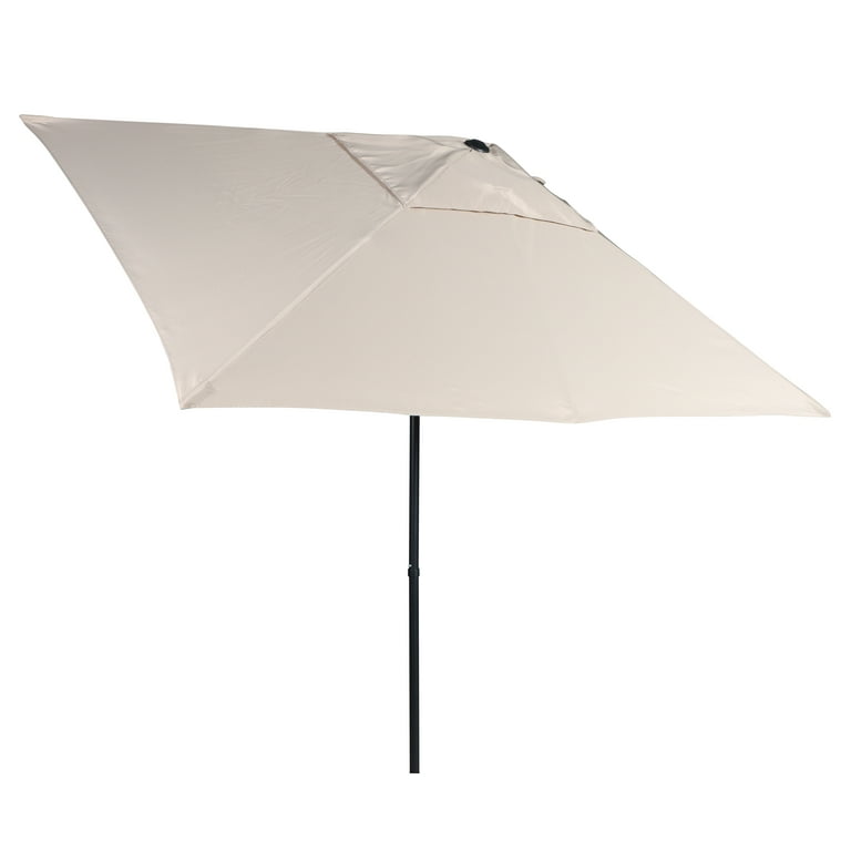 7 1 2 ft push up patio umbrella in tan (2 pack) Mainstays 6 x 7.5' Tan Rectangular Patio Push Up Umbrella,  Adjustable Tilt