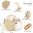 thumbnail image 4 of LOUEBICA Small Straw Crossbody Bag for Women Woven Summer Shoulder Phone Purse Beach Handbag for Vacation, 4 of 9