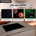 thumbnail image 3 of Parrilla de inducción empotrable SUPRA de 2 quemadores touch cristal templado negro, 3 of 9