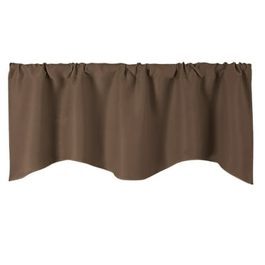 JeashCHAT Valance and Swag for Window, Blackout Valance Curtain for Kitchen Bathroom Living Room, Thermal Insulated Window Treatment, Rod Pocket Short Curtain, 52x18 inch Clearance