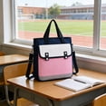thumbnail image 1 of Student Handheld Tutorial Bag Large Capacity Makeup Bag Children Crossbody Book Bag Art Homework Storage Bag, 1 of 6