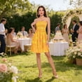 thumbnail image 4 of Dailycode Summer Dresses for Women Strapless Casual Beach Cover Ups Leaves Watermelon Starfish Tube Top Sundress, 4 of 8