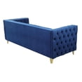 thumbnail image 5 of Better Home Products Luxe Upholstered Velvet Sofa with Gold Legs in Blue, 5 of 11
