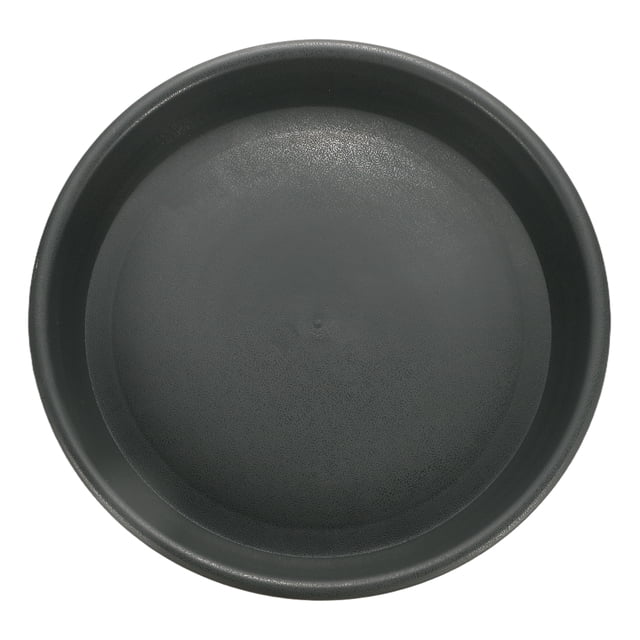 Plato de goteo redondo de plástico Uxcell de 10.5" para macetas, gris-negro
