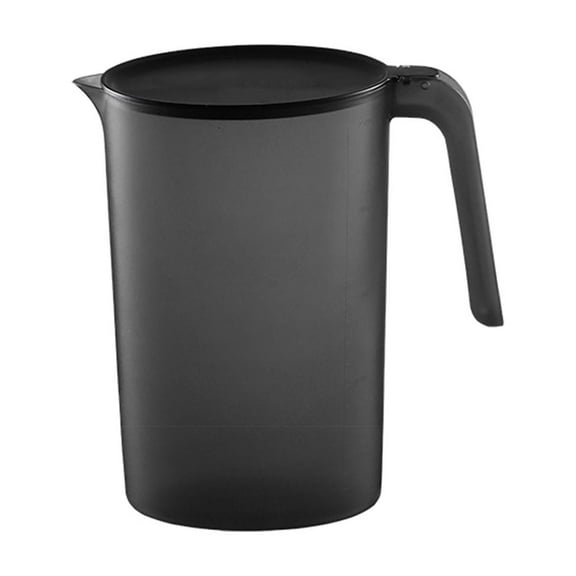 Fiocias Water Jug Pitcher Drinkware Comfortable Grip Wide Mouth Container Heat Resistant black