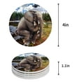 thumbnail image 1 of FMSHPON Gingerbread Man Traditional Christmas Cookie Pattern Tile Set of 8 Round Coaster for Drinks, Absorbent Ceramic Stone Coasters Cup Mat with Cork Base for Coffee Table Bar Decor, 1 of 6