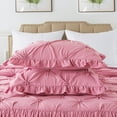 thumbnail image 3 of JML Full Ruffle Skirt Bedspread Set 4 Piece, Pintuck Coverlet with Shams and Area Rugs, 3 of 7
