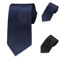 thumbnail image 5 of Xfvqtps Tie for Men Classic Neckties Solid Color Grid Pattern 3.15" for Formal Dress Business Black, 5 of 5