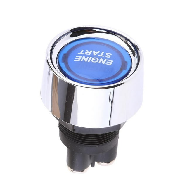 relayinert Premium Blue LED Illuminated Ignition Starter Car Engine Start Push Button Switch Style A 1Set
