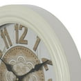 thumbnail image 5 of DecMode 14" White Metal Floral Fluted Frame Wall Clock, 5 of 8