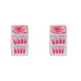 thumbnail image 1 of maskred 1 Set Ongles Pressés French Tip Extension Dégradée Ongles Tips Amovibles Mode Wraps Couverture Complète Kit Manucure DIY Type 1 2g Colle, 24 Pcs Gel 2Set, 1 of 6