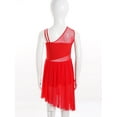 thumbnail image 5 of TSSOE Lyrical Ballet Dance Dress for Girls Skating Performance Leotard Mesh Skirt Ballerina Dancewear Red 12, 5 of 7
