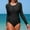 Black3, variant on One Piece Swimsuit Women Front Zip Long Sleeve Slimming Bathing Suit With Boyshorts Swimwear 2026 Crew Neck Bathing Suit Tummy Control Jumpsuits For Women Surfing Athletic Swimsuit