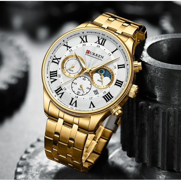 Reloj Curren Reloj Dorado Para Hombre CURREN 8444, Relojes Para