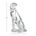 thumbnail image 3 of 13" x 23" Silver Polystone Leopard Sculpture, by DecMode, 3 of 7