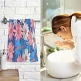 thumbnail image 7 of Yayeee 100% Cotton Hand Towels for Bathroom 16" x 28" Soft Absorbent Kitchen Towel, Pink Flowers Pattern, 7 of 7