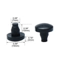 thumbnail image 2 of Unique Bargains 0.59'' Stem Bumpers Glide Black 24Pcs, 2 of 4