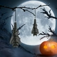 thumbnail image 4 of JOGZMZ Halloween Hanging Bat Decor - Realistic Resin Upside Down Bats with Hook for Yard, Party, Home - Spooky Gothic Ornament Set of 1, 4 of 5