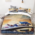 thumbnail image 4 of Funda nórdica 3D exquisita caricatura Sonic Anime patrón impresión digital juego de cama edredón cama jóvenes niños niñas niños regalo, 4 of 4