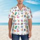 thumbnail image 2 of Balery Hello Summer Cat Camisas hawaianas de manga corta para hombre, camisas playeras de corte holgado, camisas de vacaciones con botones,Large, 2 of 7