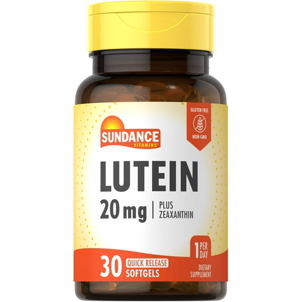 Lutein 20mg 30 Softgels Plus Zeaxanthin NonGMO and Gluten Free