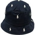 thumbnail image 2 of New Polo Ralph Lauren Unisex's White Pony Allover Bucket Hat, Navy, L/XL 8129-7, 2 of 3