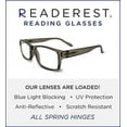 thumbnail image 5 of Readerest Blue Light Blocking Reading Glasses Grey 175 Magnification, 5 of 7