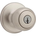 thumbnail image 1 of Fairfax Satin Nickel Front Door Knob with Deadbolt  Reversible Exterior/Interior Entry Door Knob with Key and Deadbolt Lock  Front Door Knobs with Lock/Front Door Lock  Traditional Home D, 1 of 4