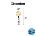 thumbnail image 4 of Yellow Balloons Hearts Watercolor Retractable Reel ID Badge Key Card Name Tag Holder with Clip, 4 of 7