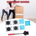 thumbnail image 4 of Juego de ruedas para muebles, herramienta móvil de elevación, polea Universal, suministros para el hogar, 8/14 Uds., 4 of 9