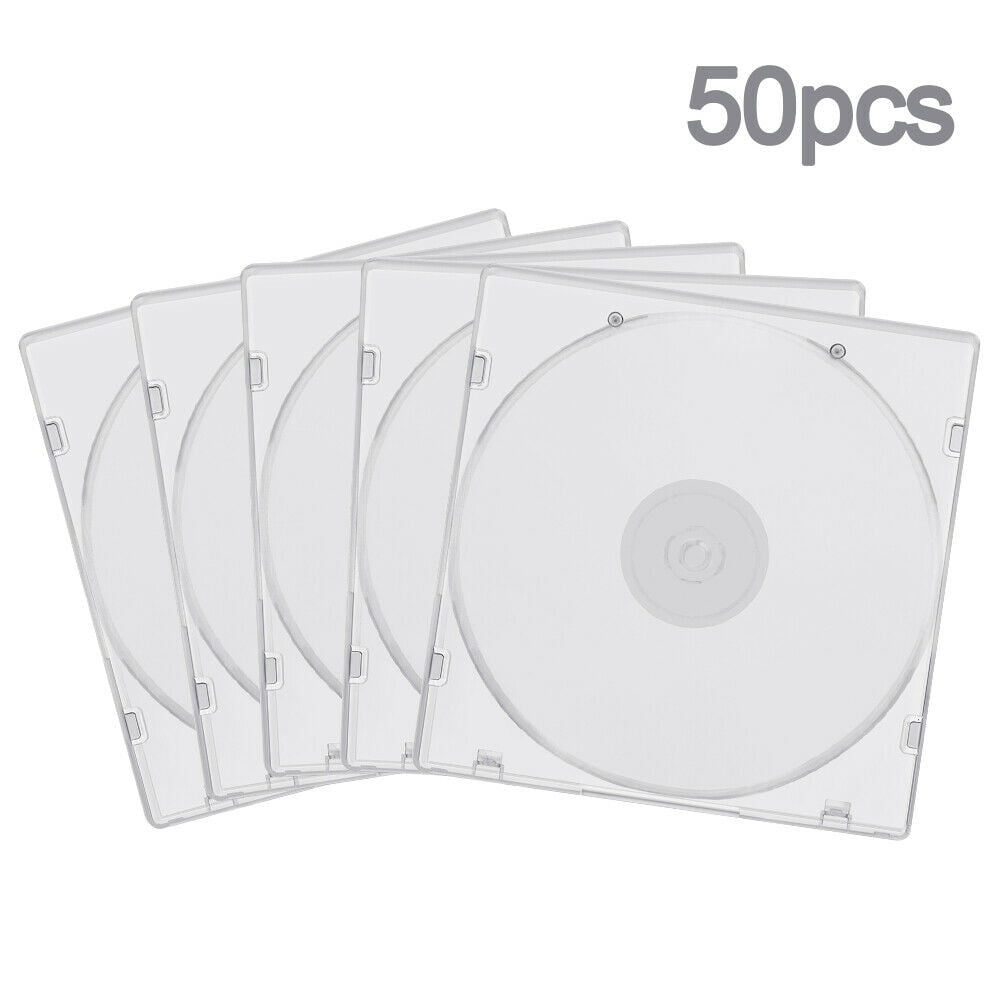10/50/100Pcs 0.2in Thickness Slim Single Clear PP Poly CD Case Blank