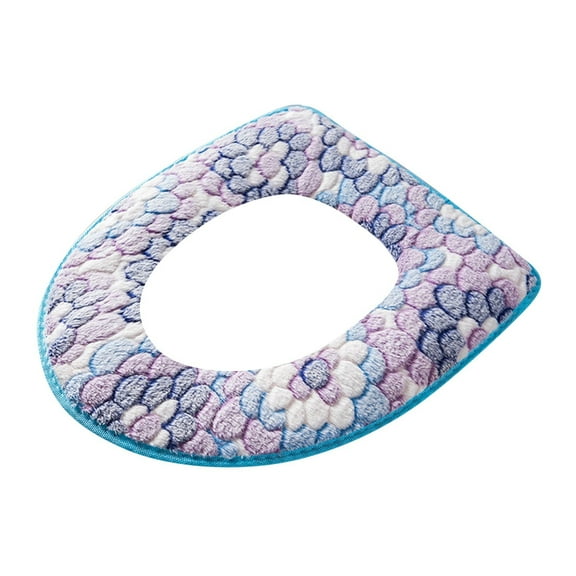 Bizhu Awaterproof Toilet Seat,Anti-Mold Toilet Seat Cover,Thicker Bathroom Toilet Seat Cover Pads Soft Warmer Toilet Seat Cushion Cover Stretchable Washable Fiber Cloth