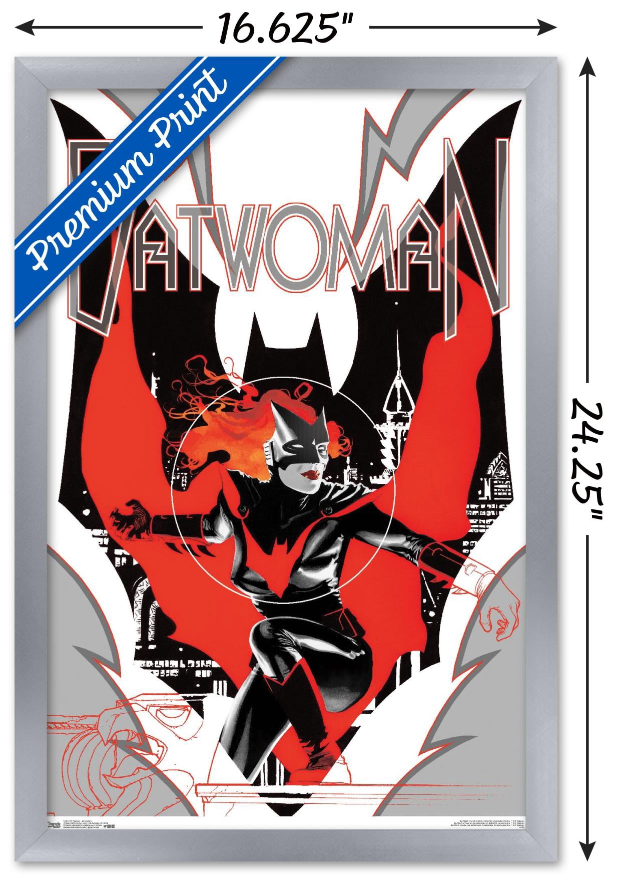 DC Comics - Batwoman Wall Poster, 14.725" x 22.375", Framed