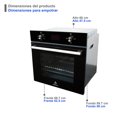 thumbnail image 2 of Horno empotrable Eléctrico Supra de 56 litros Horno Eléctrico empotrable de 60 cm, 2 of 7