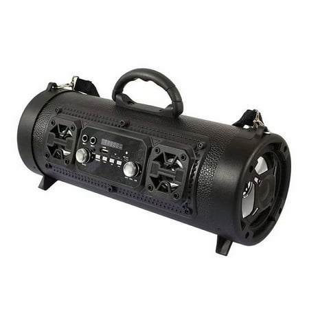 VicTsing Bluetooth Boombox Street Blaster Stereo Barrel Speaker Remote Control Portable Wireless Power FM Radio/MP3 with LED Lights & Rechargeable Battery