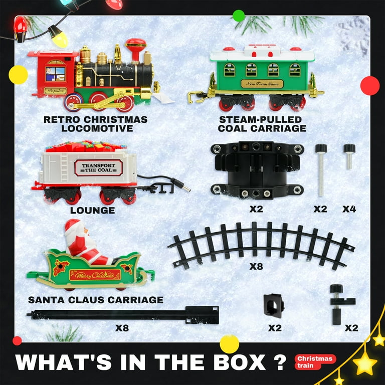 YCFUN Christmas Tree Hanging Train Set Electric Train Toy Gifts for Boys Girls with Light & Sound