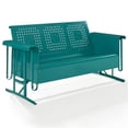 thumbnail image 1 of Crosley Furniture Bates Modern Metal Gliding Patio Sofa in Turquoise, 1 of 10