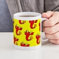 thumbnail image 4 of CafePress - Yellow Red Cute Lobster Dance Designer Mugs - 11 oz Ceramic Mug - Novelty Coffee Tea Cup, 4 of 4