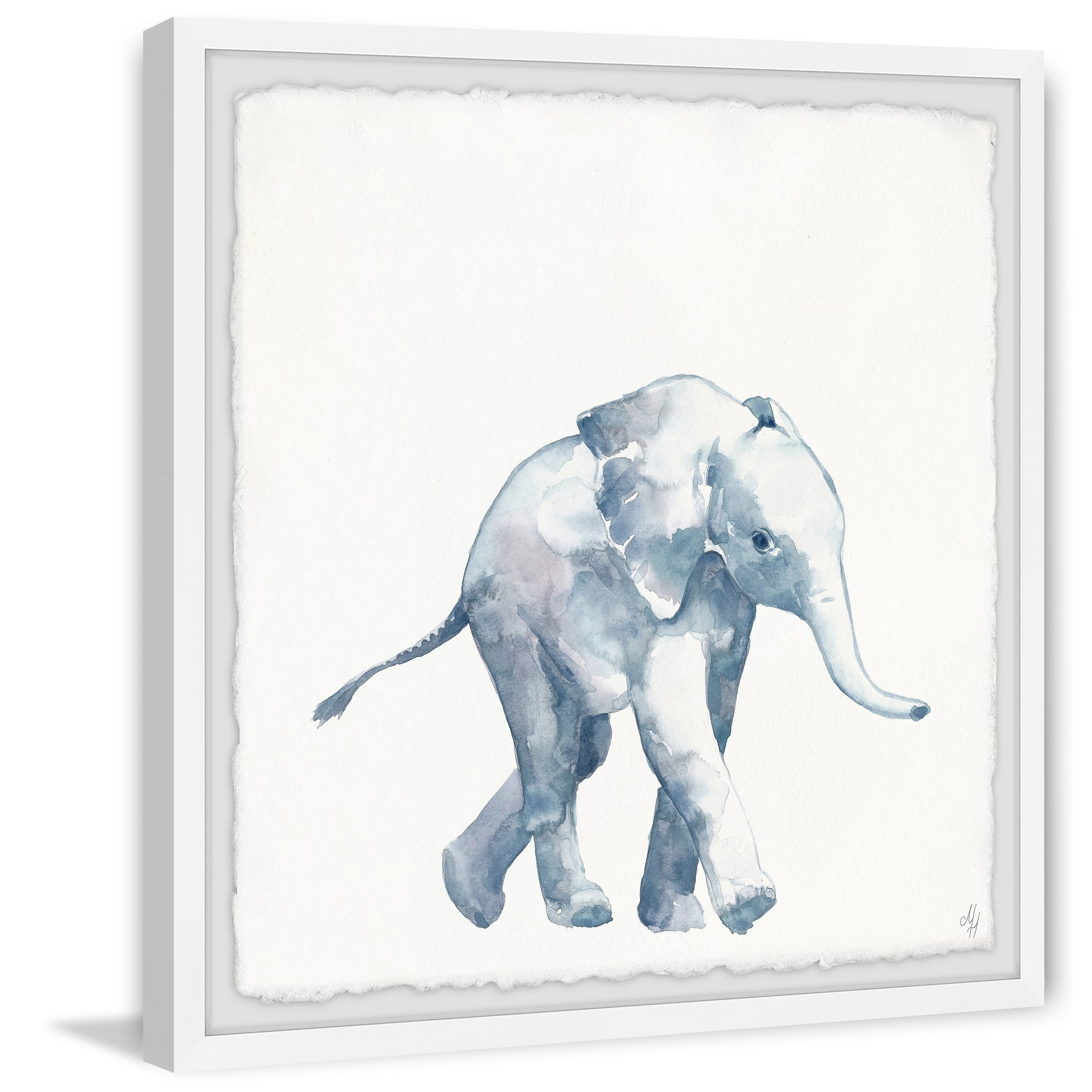 Marmont Hill Quiet Elephant Framed Wall Art